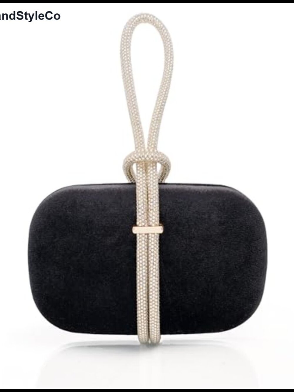 Sparkly Rhinestone Wristlet Clutch Velvet Evening Bag Wedding Prom